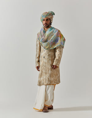 Matrix Jacket Silk Brocade Oyster Grey Rainforest