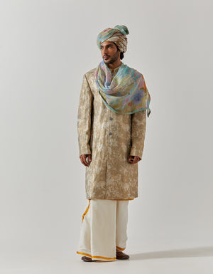 Matrix Jacket Silk Brocade Oyster Grey Rainforest
