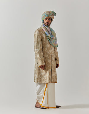 Matrix Jacket Silk Brocade Oyster Grey Rainforest
