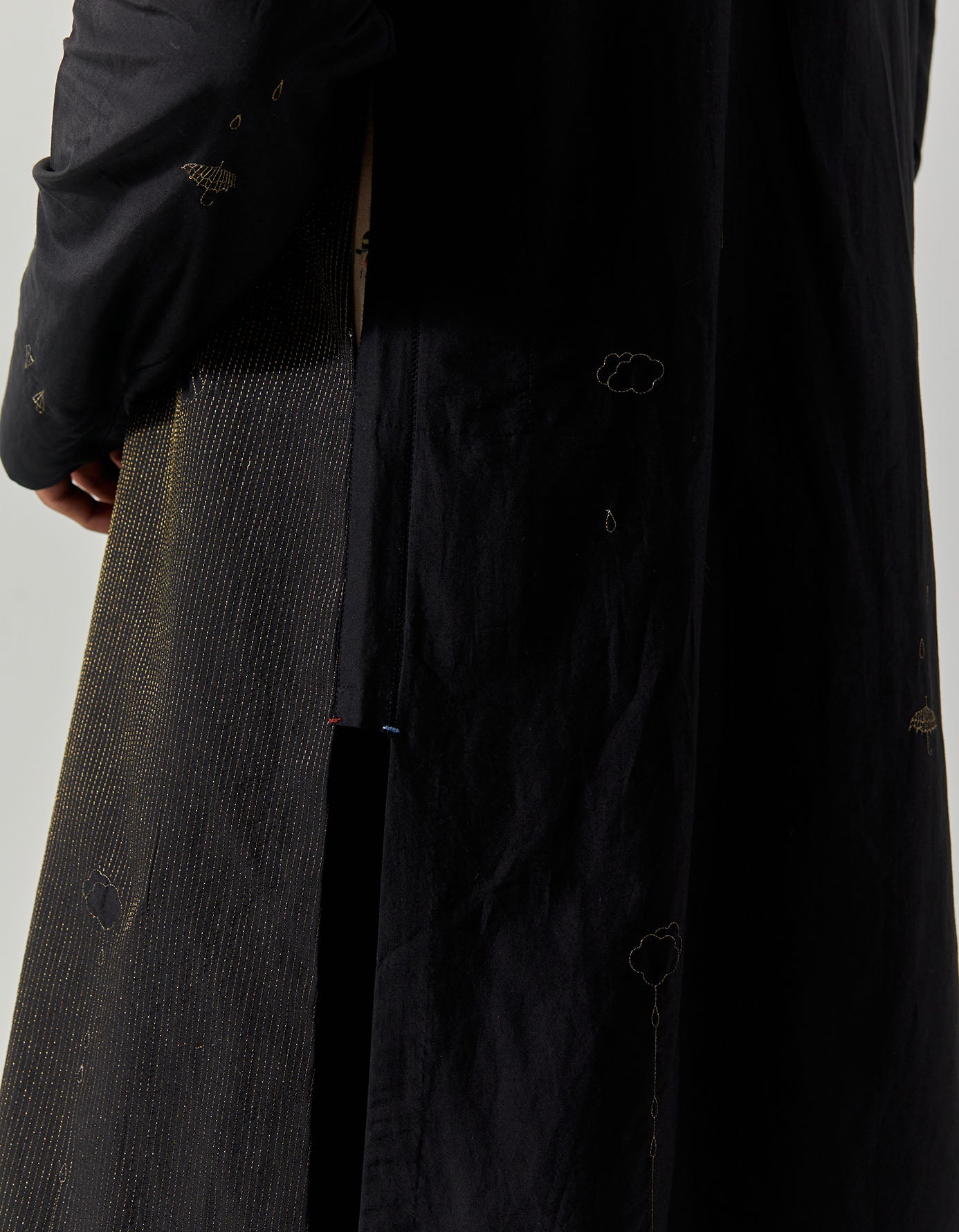 Roshan Bade Miyan Kurta Cotton Silk Black