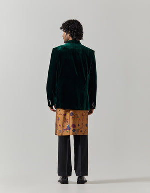 Bandhgala Velvet Green