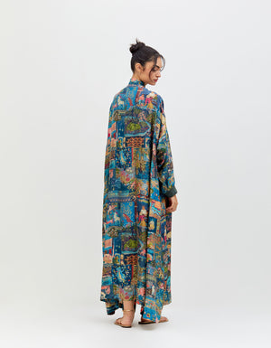 Rozana Shirt Dress Silk 50G Teal