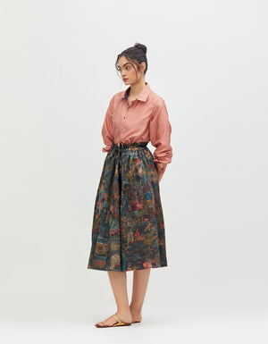 Oversized Shirt Blush Silk