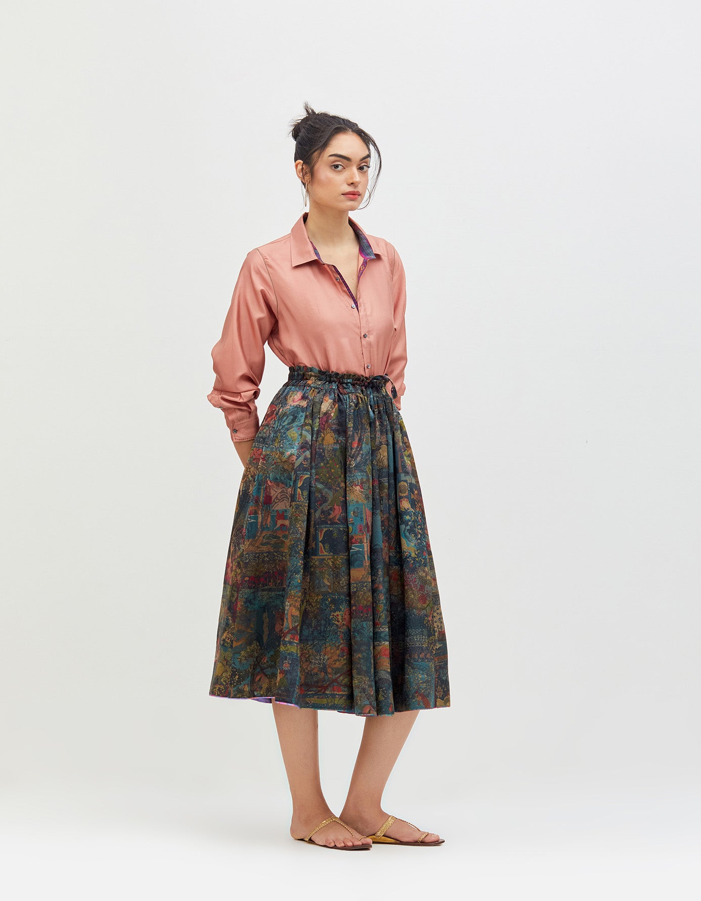 Oversized Shirt Blush Silk
