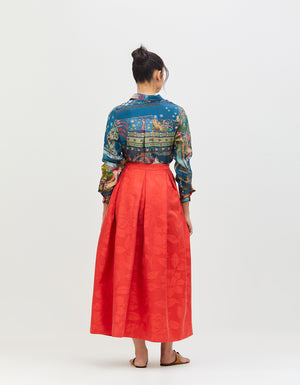 Panchatantra Udaan Shirt Teal Silk 50g
