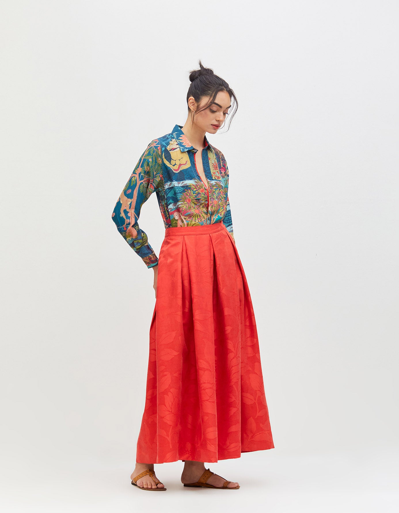 Panchatantra Udaan Shirt Teal Silk 50g