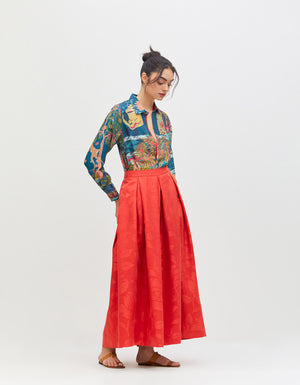 Panchatantra Udaan Shirt Teal Silk 50g