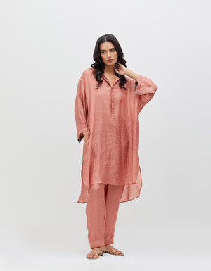 Aisha Salwar Blush Silk Check