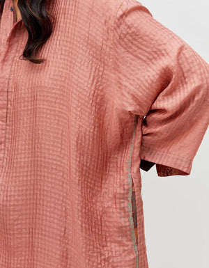 Aisha Salwar Blush Silk Check