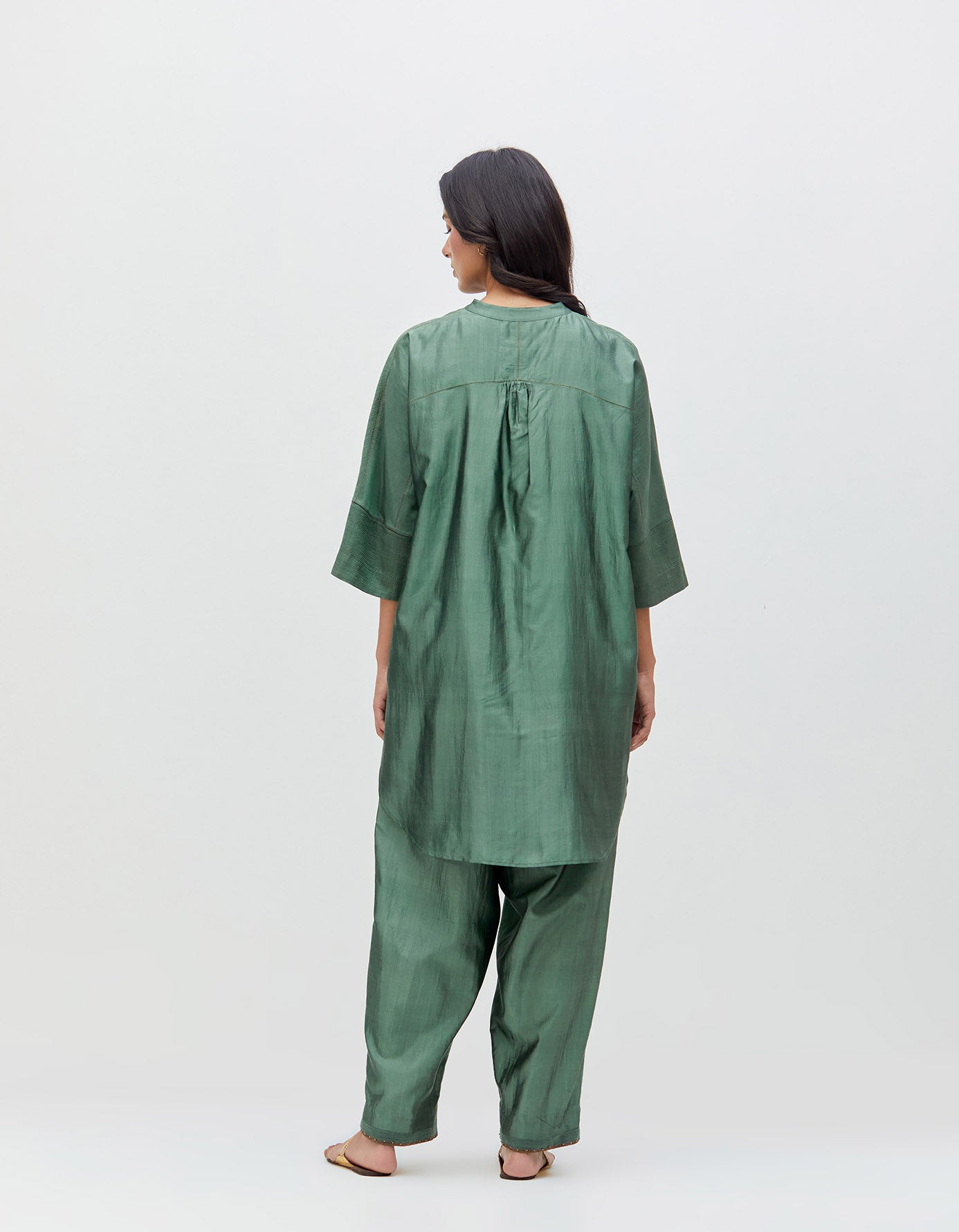 Aisha Salwar Sage Silk Dupion