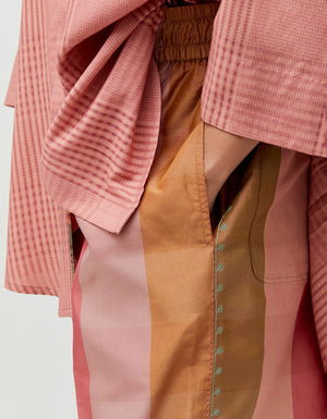 Chandrika Trousers Blush Cotton Silk Check