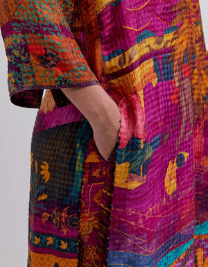 Damini Kurta Silk Check Purple Panchatantra
