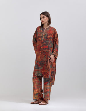 Pyjama Pant Silk Terracotta