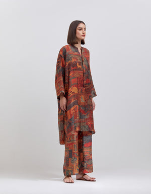 Pyjama Pant Silk Terracotta