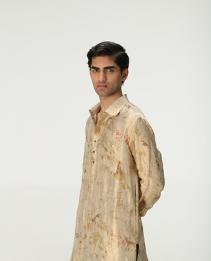Bullet Kurta Silk Brocade Ivory