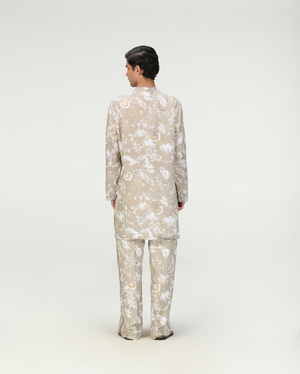 Chhote Miyan Kurta Linen Oyster Grey