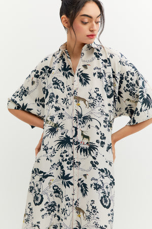 SD Rainforest Haseena Dress Cotton Silk B/W