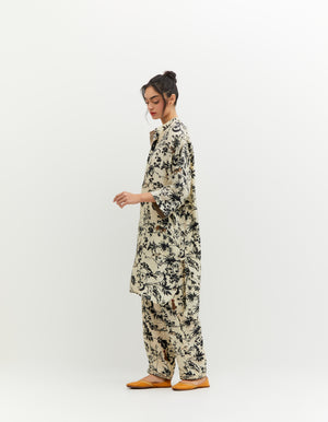 SD Rainforest Firoza Kurta Silk Check B/W