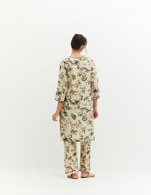 SD Rainforest Enzo Trousers Linen B/W