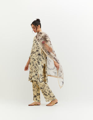 SD Rainforest Damini Kurta Linen B/W