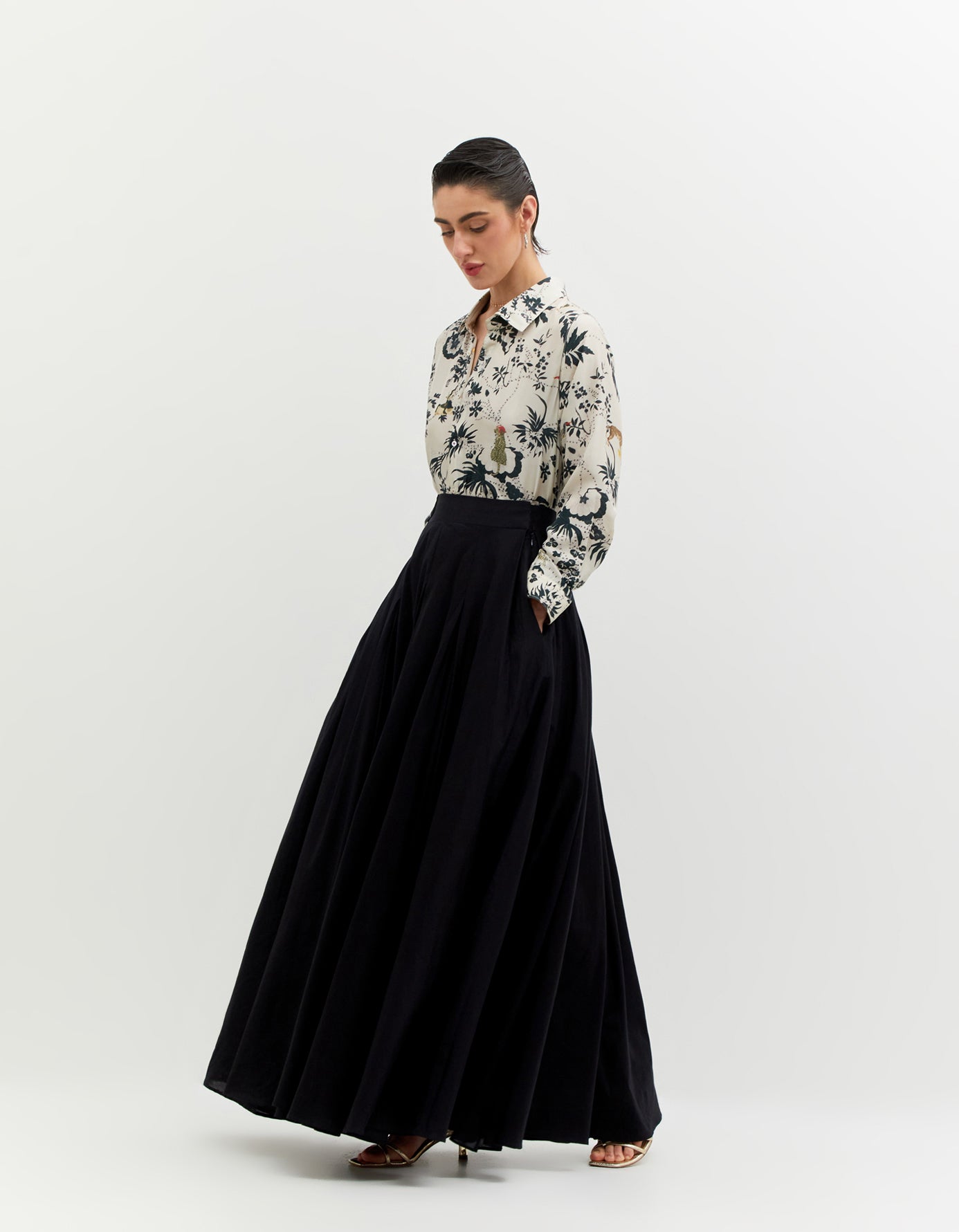 SD Sophia Skirt Cotton Silk Black