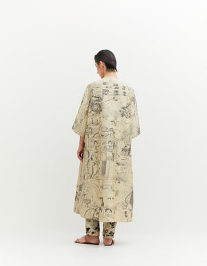 SD Leap Sherlock Coat Silk Brocade B/W
