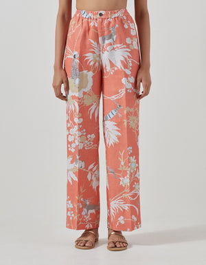 Footloose Pyjama Linen Coral