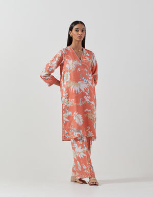 Footloose Pyjama Linen Coral