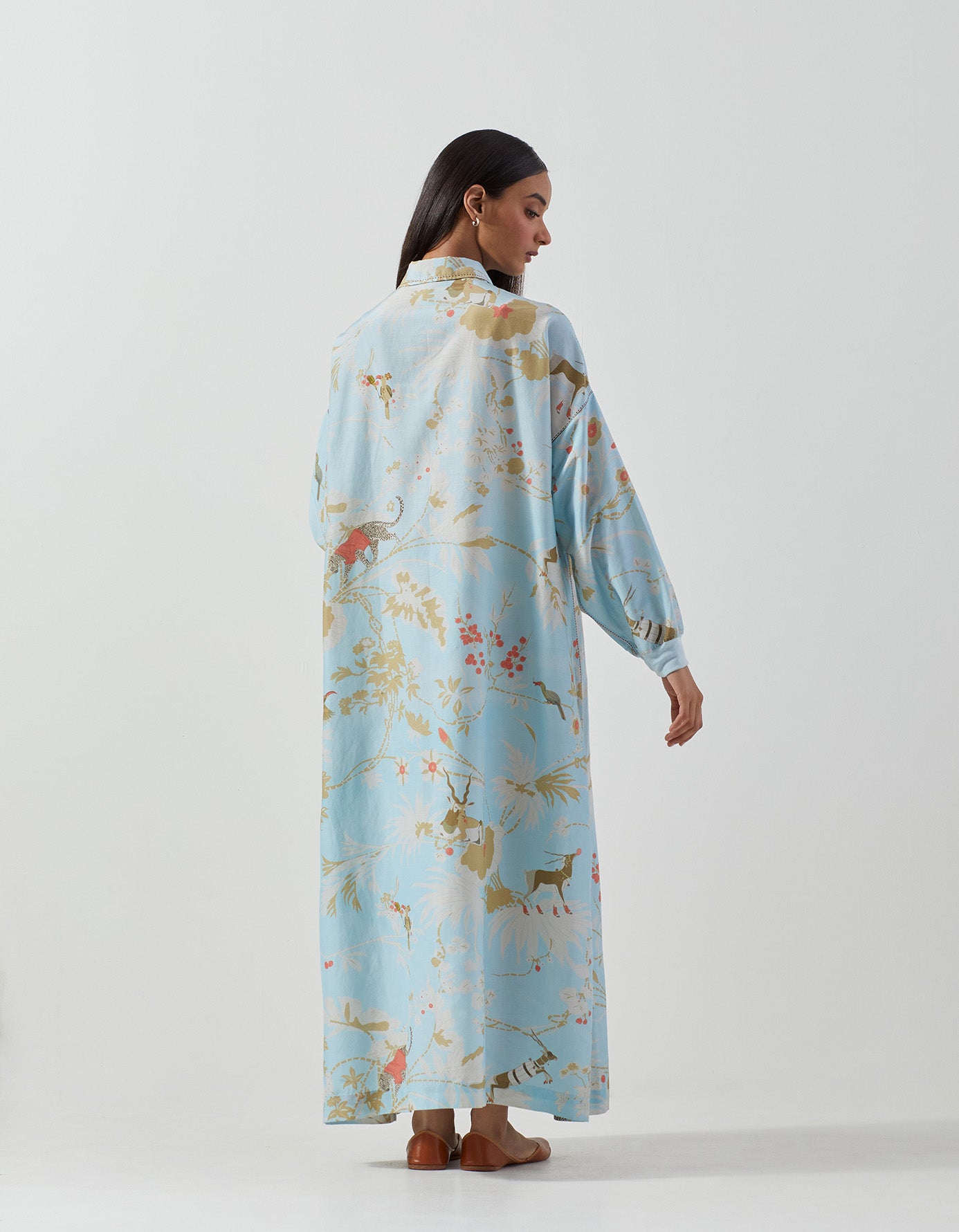 Padmini Dress Silk Ice blue