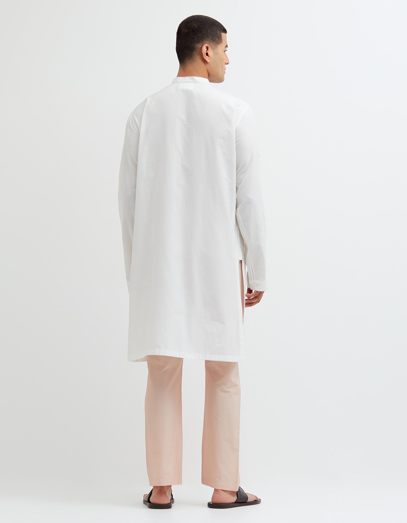 SD Roshan Bade Miyan MB Leaf Cotton Silk White