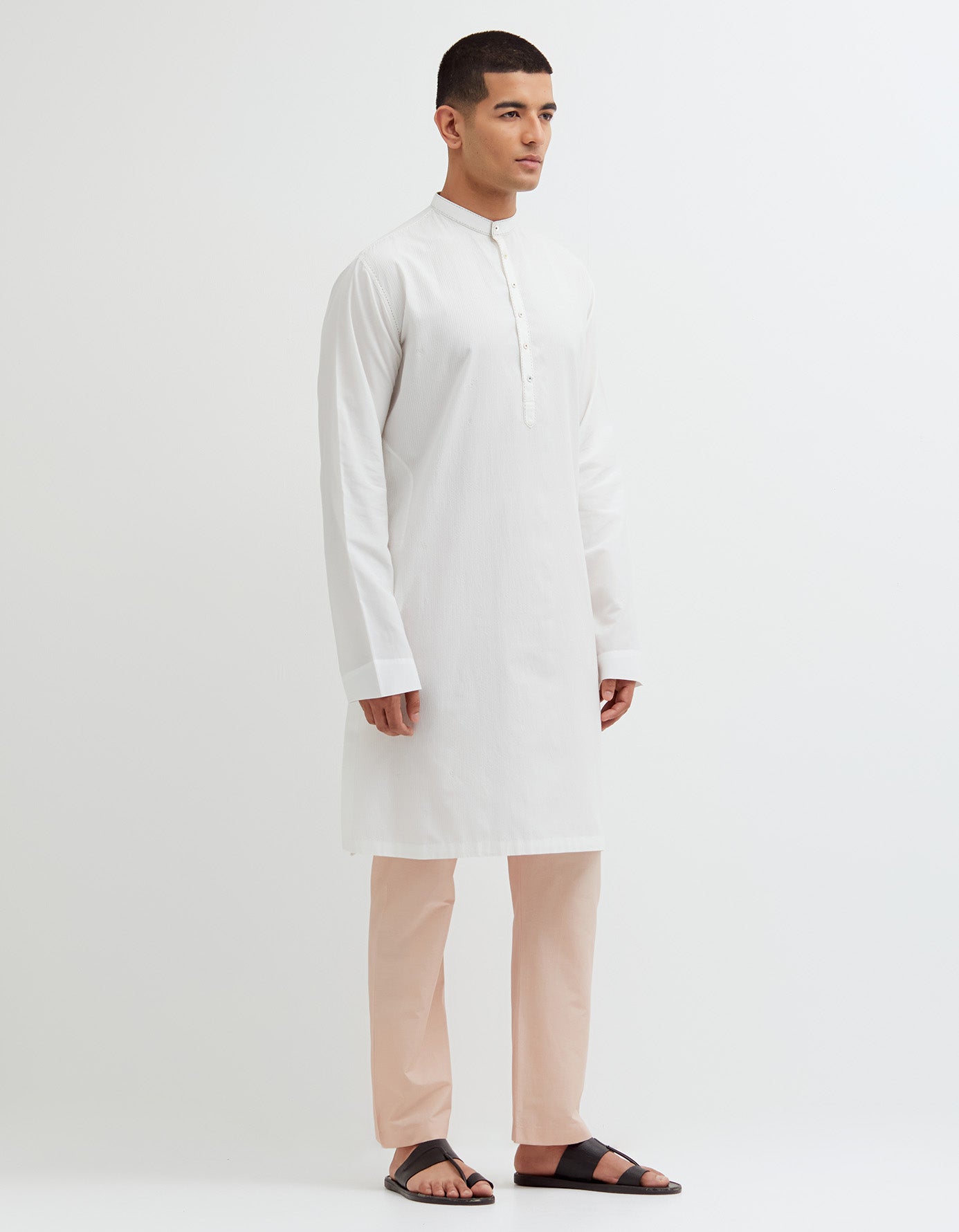 SD Roshan Bade Miyan MB Leaf Cotton Silk White