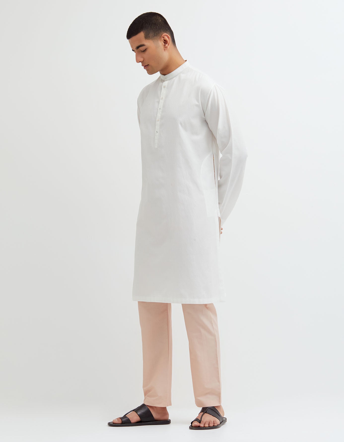 SD Roshan Bade Miyan MB Leaf Cotton Silk White