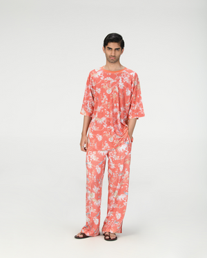 T-Shirt Linen Jersey Coral