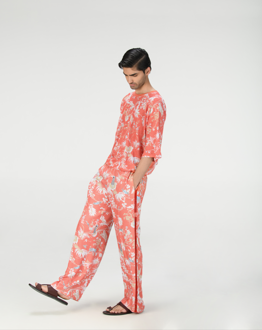T-Shirt Linen Jersey Coral