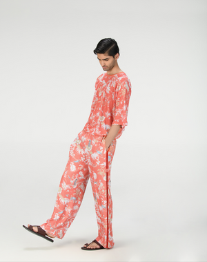 T-Shirt Linen Jersey Coral