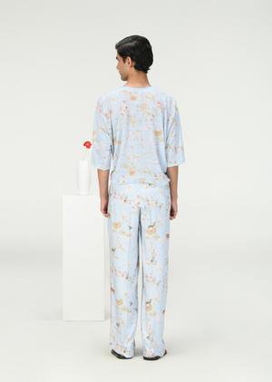T-Shirt Linen Jersey Ice Blue