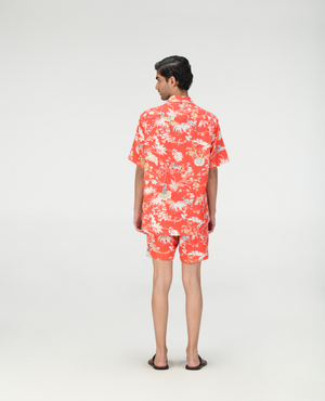 Bush Shirt Heavy Cotton Red