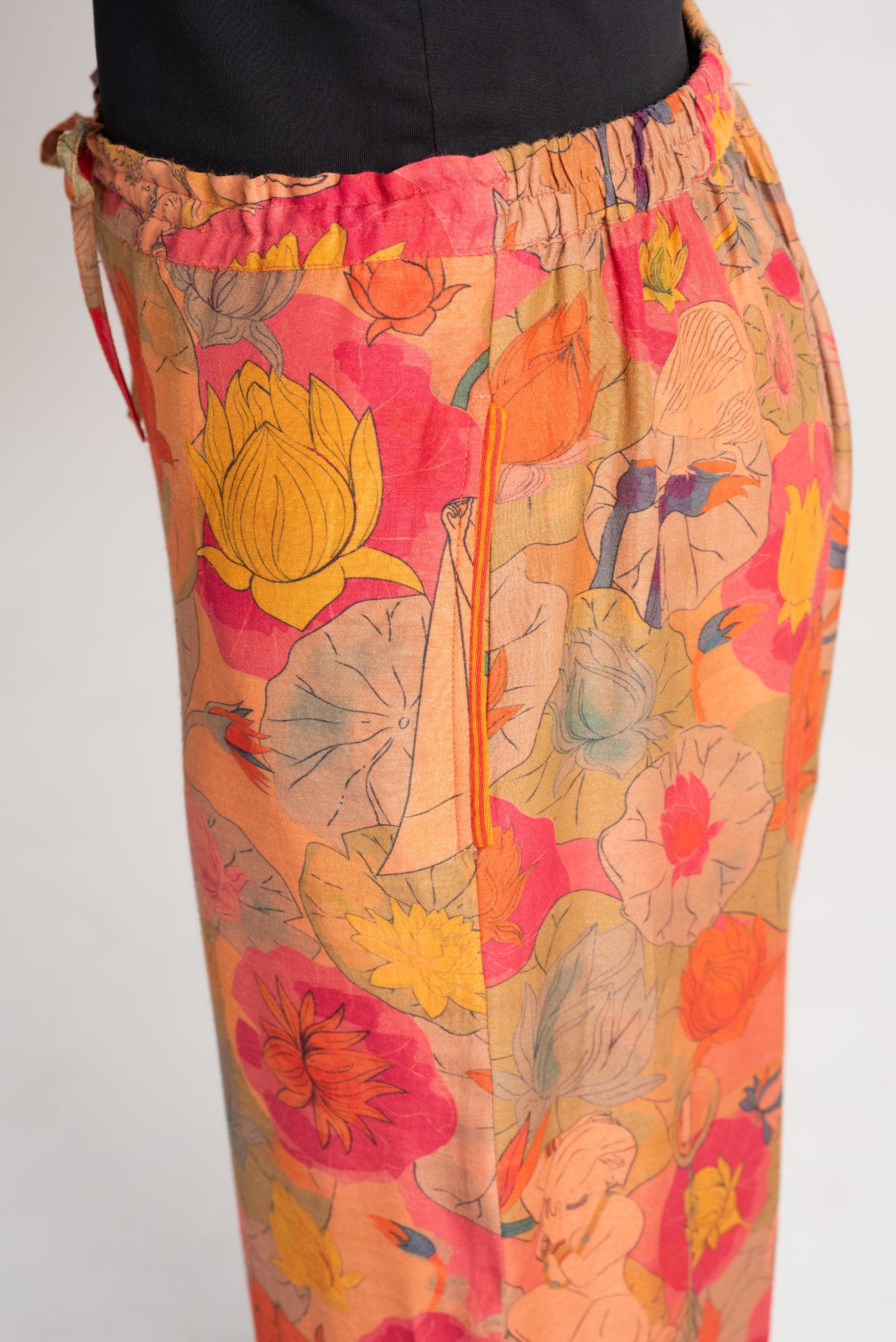 Aisha Salwar Muga Satin Silk Grapefruit