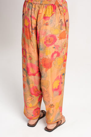 Aisha Salwar Muga Satin Silk Grapefruit