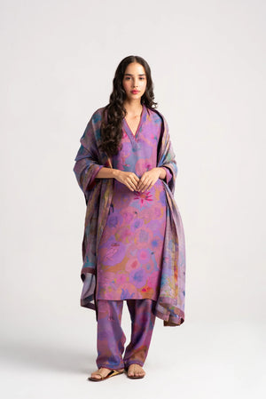 Dupatta Chanderi Silk Amethyst