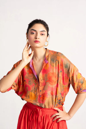 Nargis Skirt Silk Red