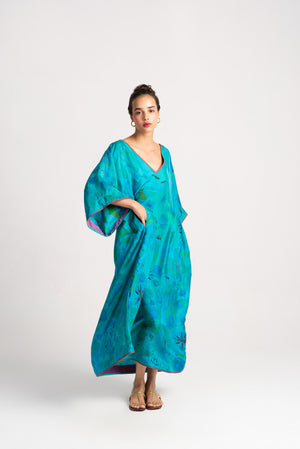 Bandini Dress Silk Aqua