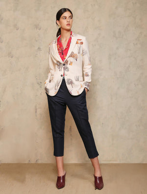 Rana Blazer Linen Shell Pink