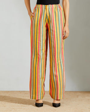 Red Stripe Linen Pyjama Pant
