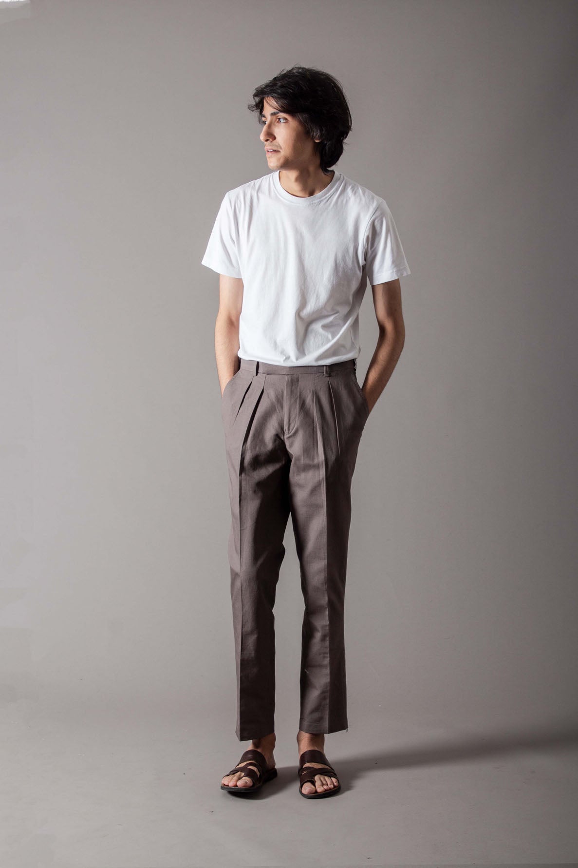 Jodhpuri Trouser Cotton Linen Mushroom