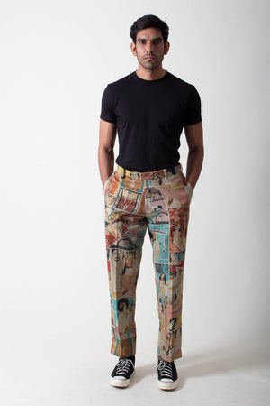 Printed Olive Mens Trousers  Get Best Price from Manufacturers  Suppliers  in India