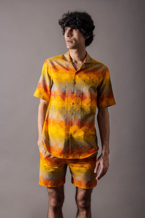 Rainbow Short Shorts In Silk Ikat