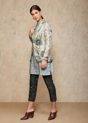 Rana Blazer Silk Damask Monsoon Cloud