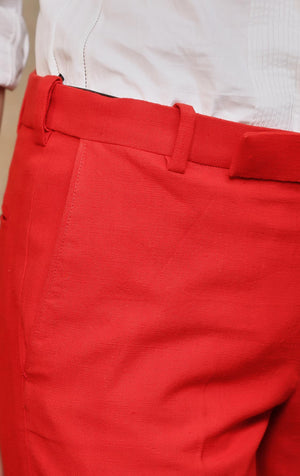 Classic Trouser Heavy Cotton Red