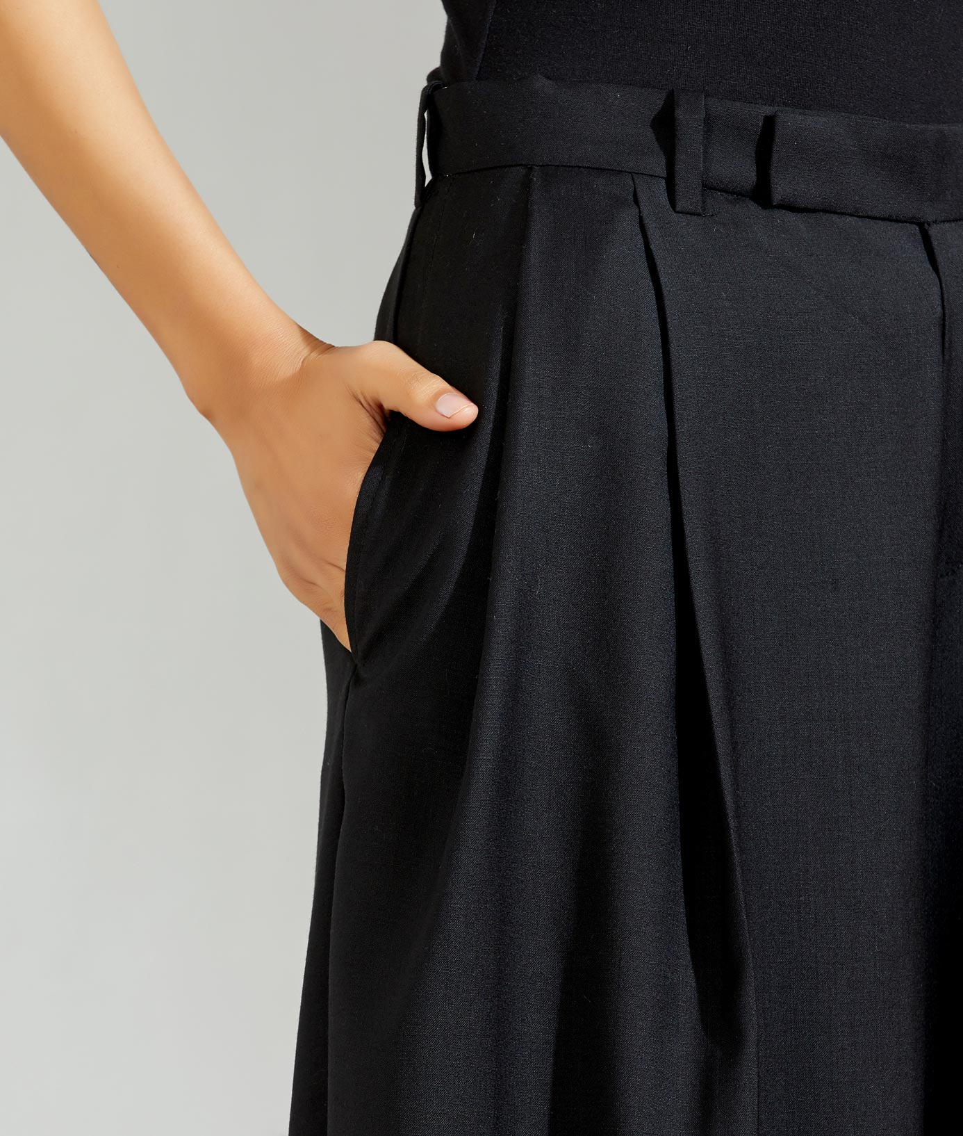 Palazzo Pant Pashmina Black